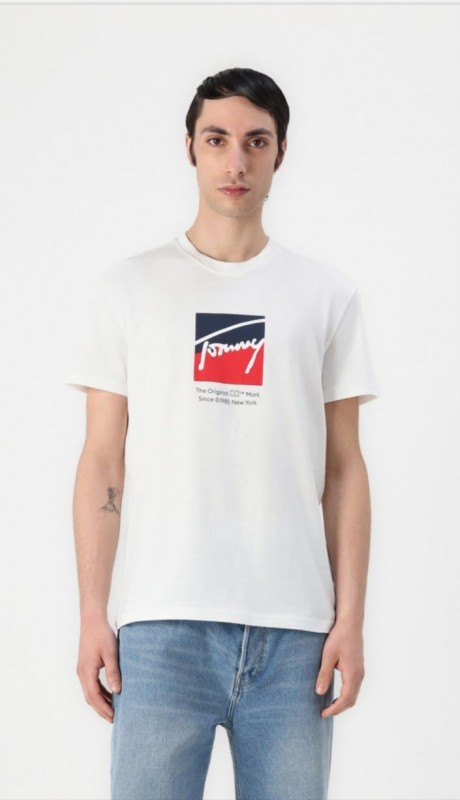 MAGLIETTA TOMMY JEANS BIANCA 