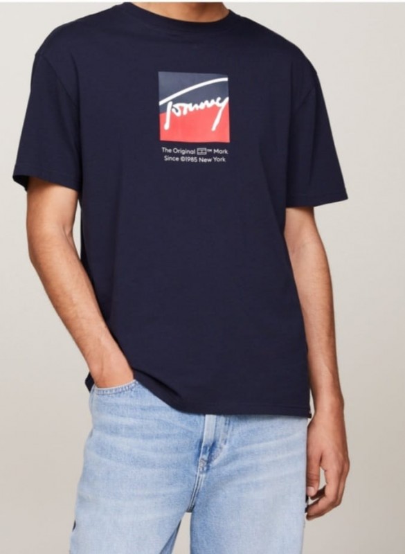MAGLIETTA TOMMY JEANS BLU NOTTE 